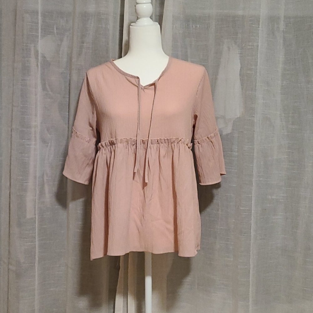 Womens pink blush boho top